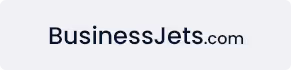 A white background with the words businessjets com.