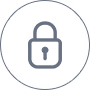 Gray padlock icon indicating security or locked status.