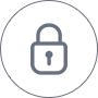 Gray padlock icon indicating security or locked status.