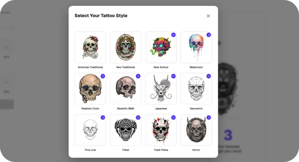 Generate tattoo online for free