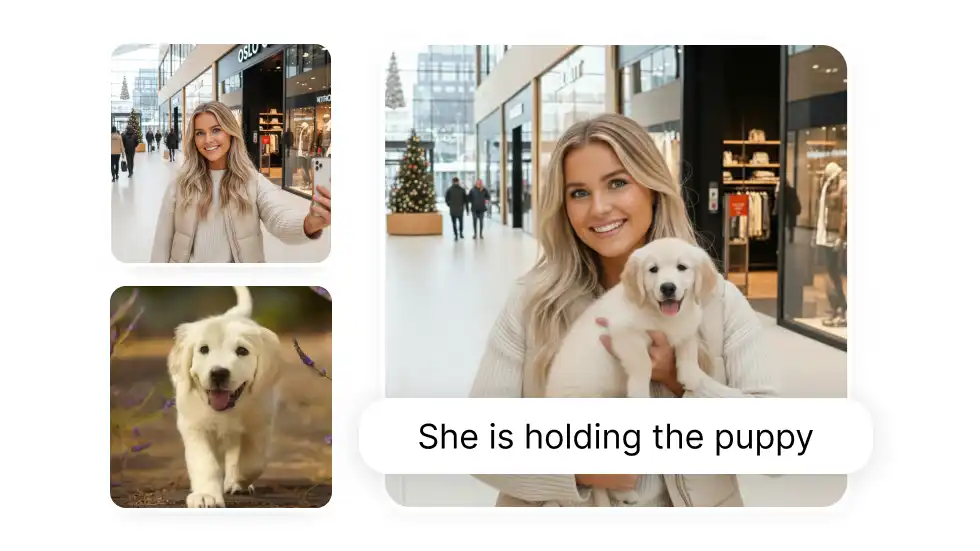Merge images online with AI on Overchat