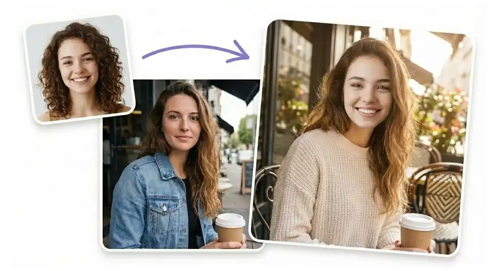 Change faces with someone else with Overchat AI