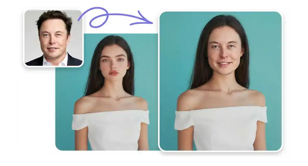 Create memes with Overchat AI face swapper software