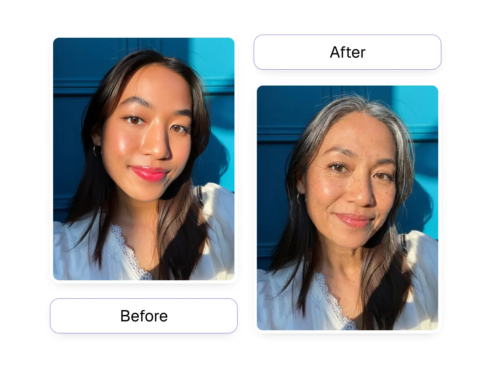 Ultra-realistic aging photos generated by AI