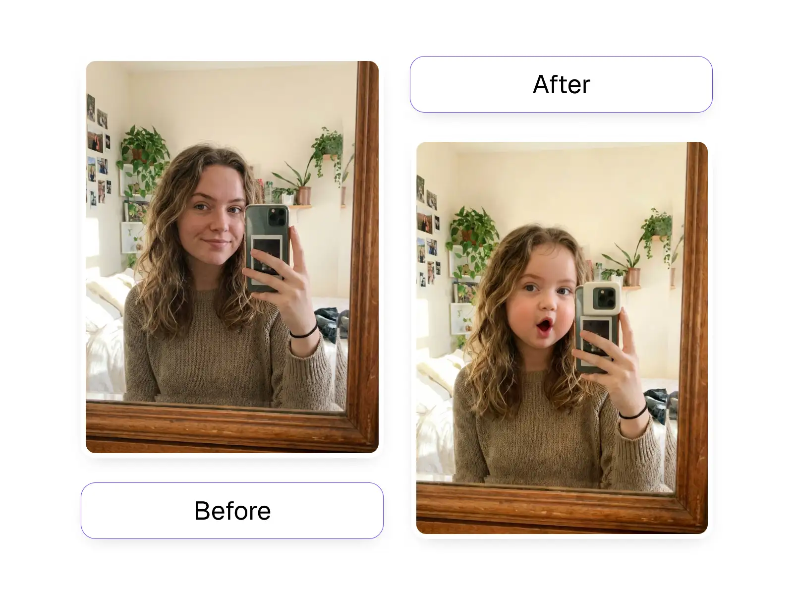 See yourself as a baby with AI
