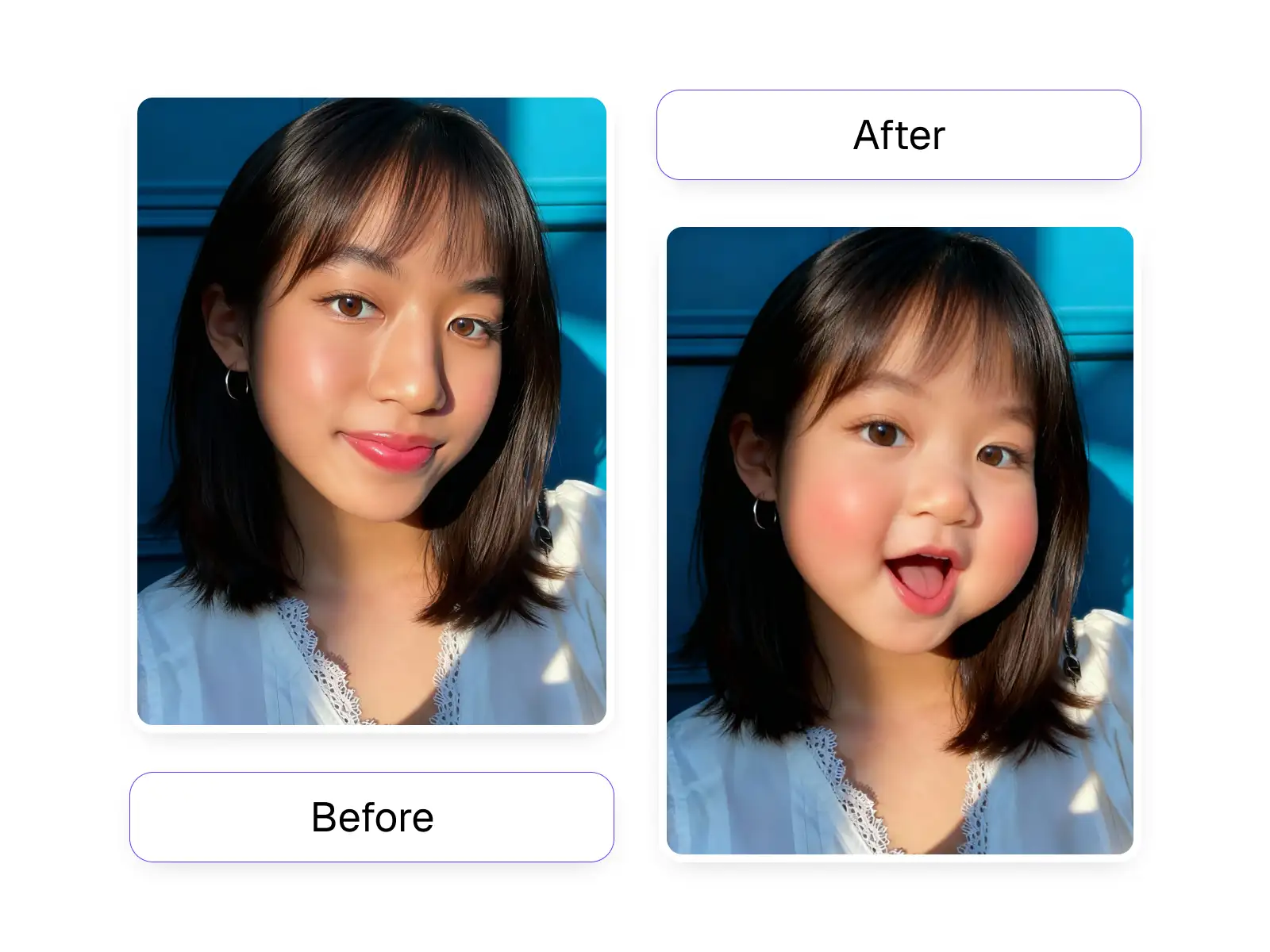 Ultra-realistic baby face generated by AI