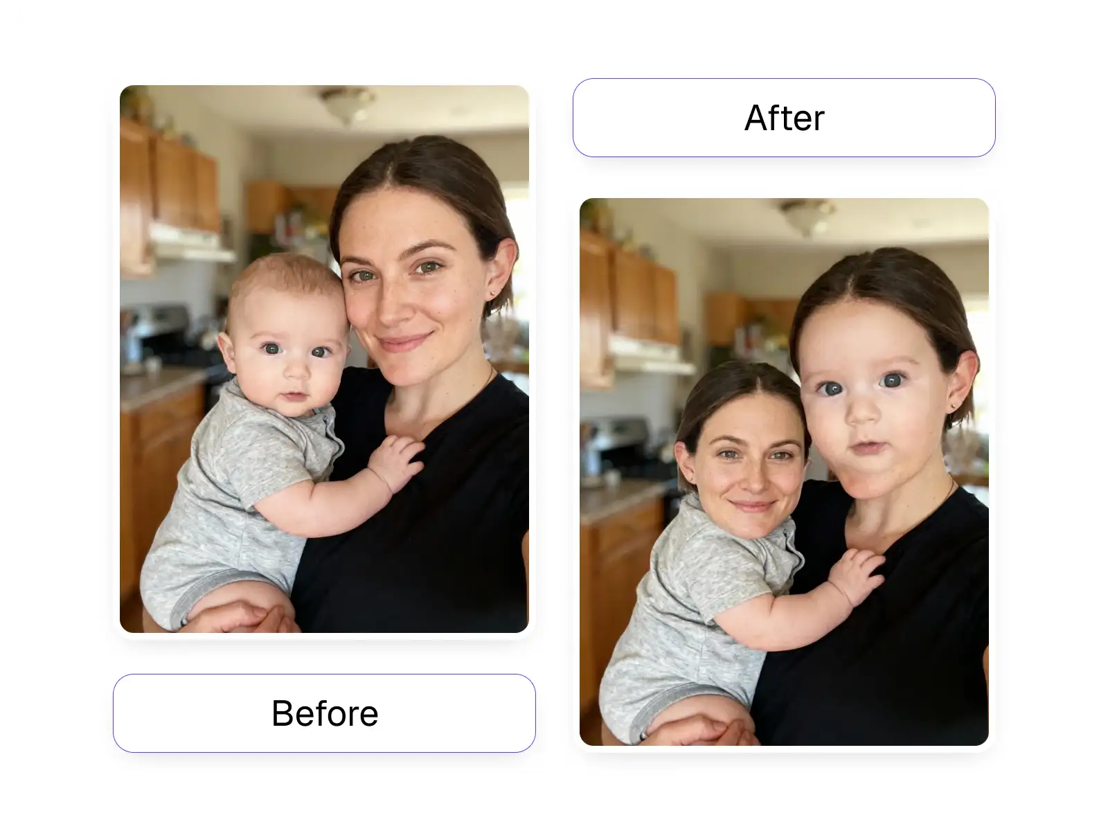 High-quality baby face swap results
