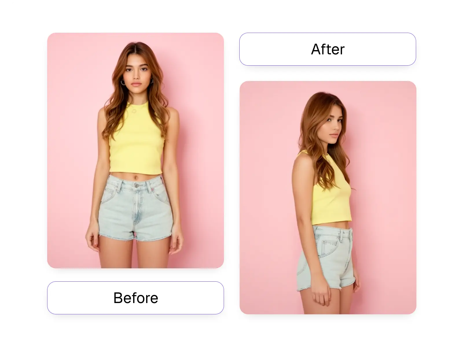 High-quality angle transformation results