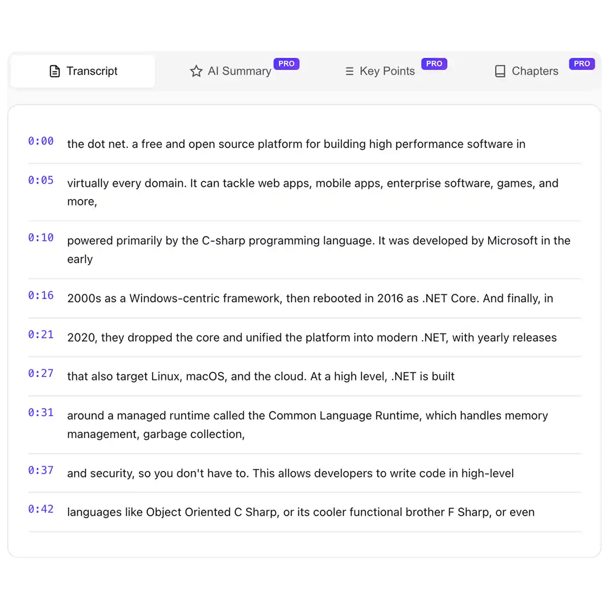 Overchat AI free online YouTube Transcript Generator