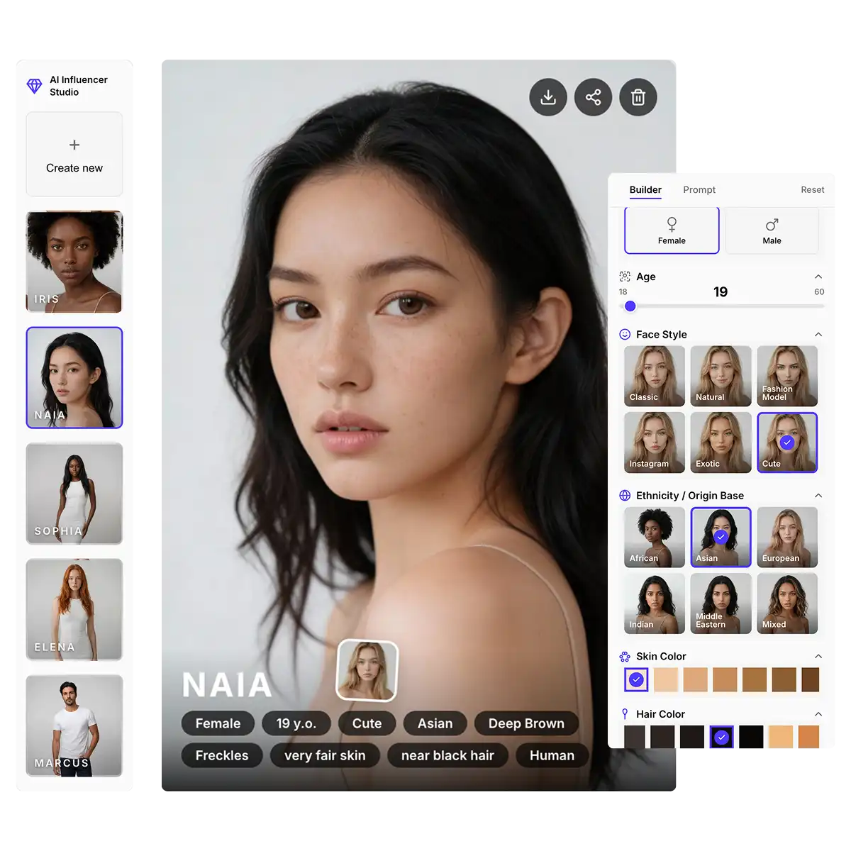 How to create AI influencers on Overchat AI
