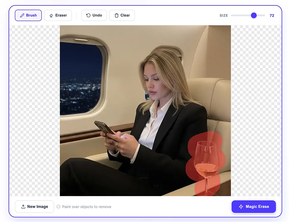 Overchat AI free online photo object remover