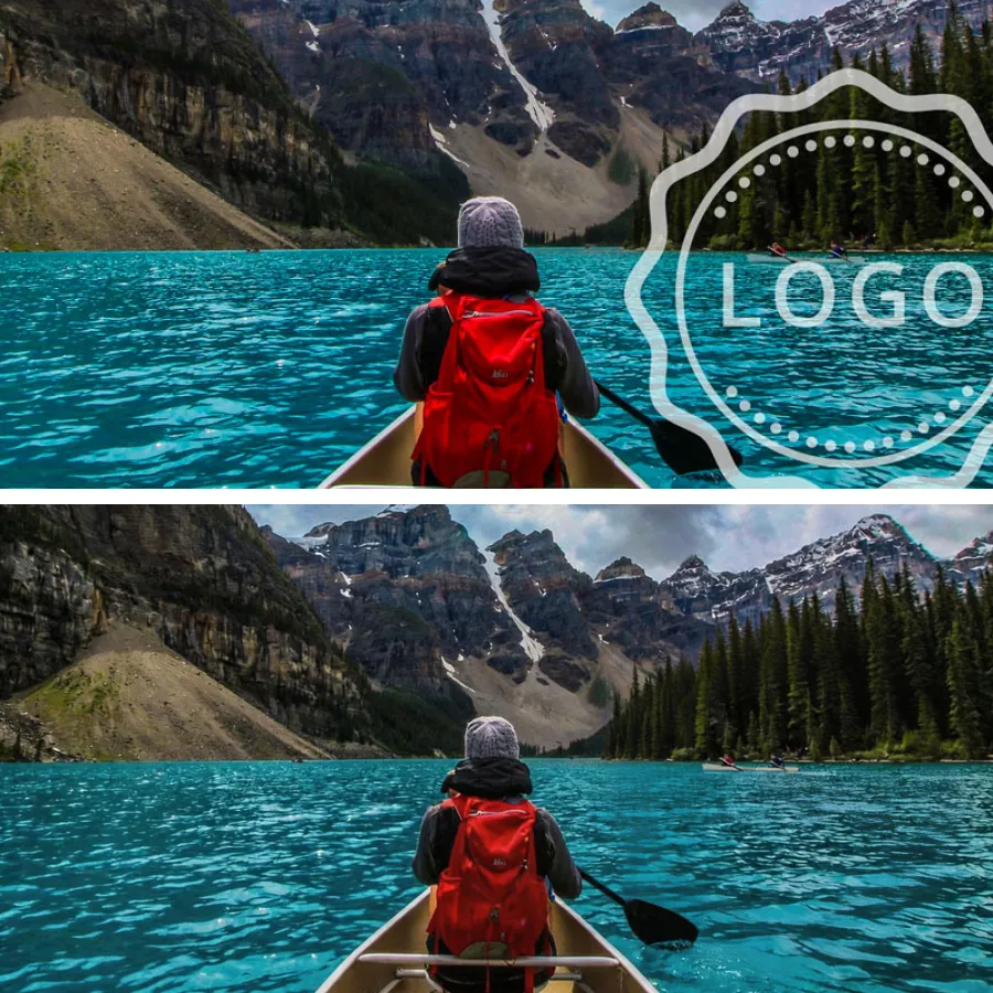 Watermark removal example