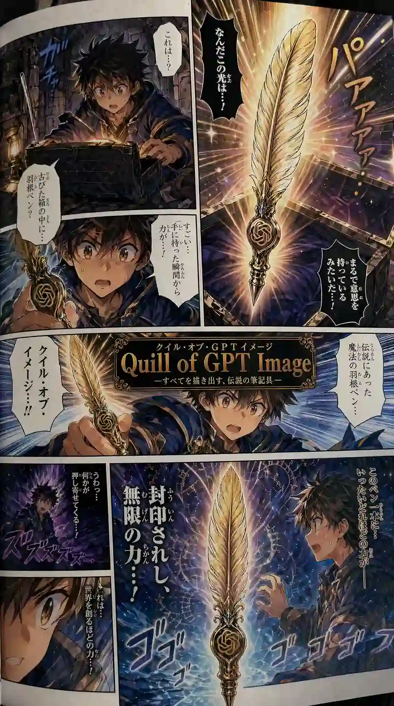 ChatGPT Image 2.0 manga rendering example