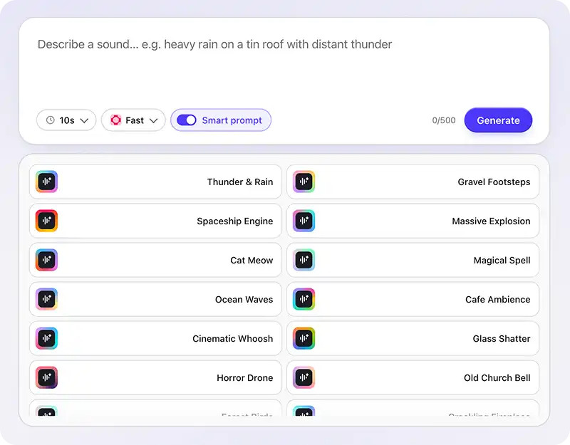 Overchat AI Sound effect generator