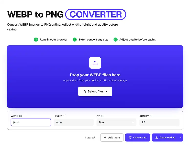 WEBP to PNG converter on Overchat AI