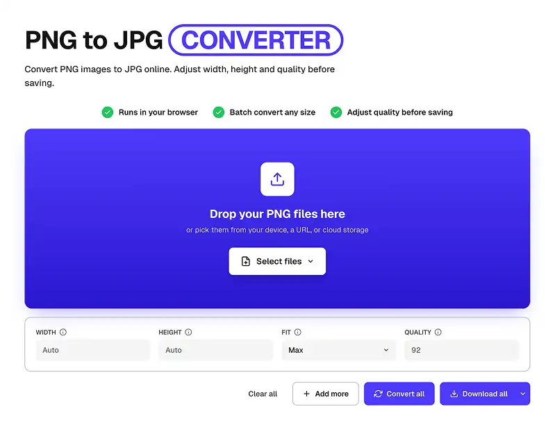 PNG to JPG converter on Overchat AI