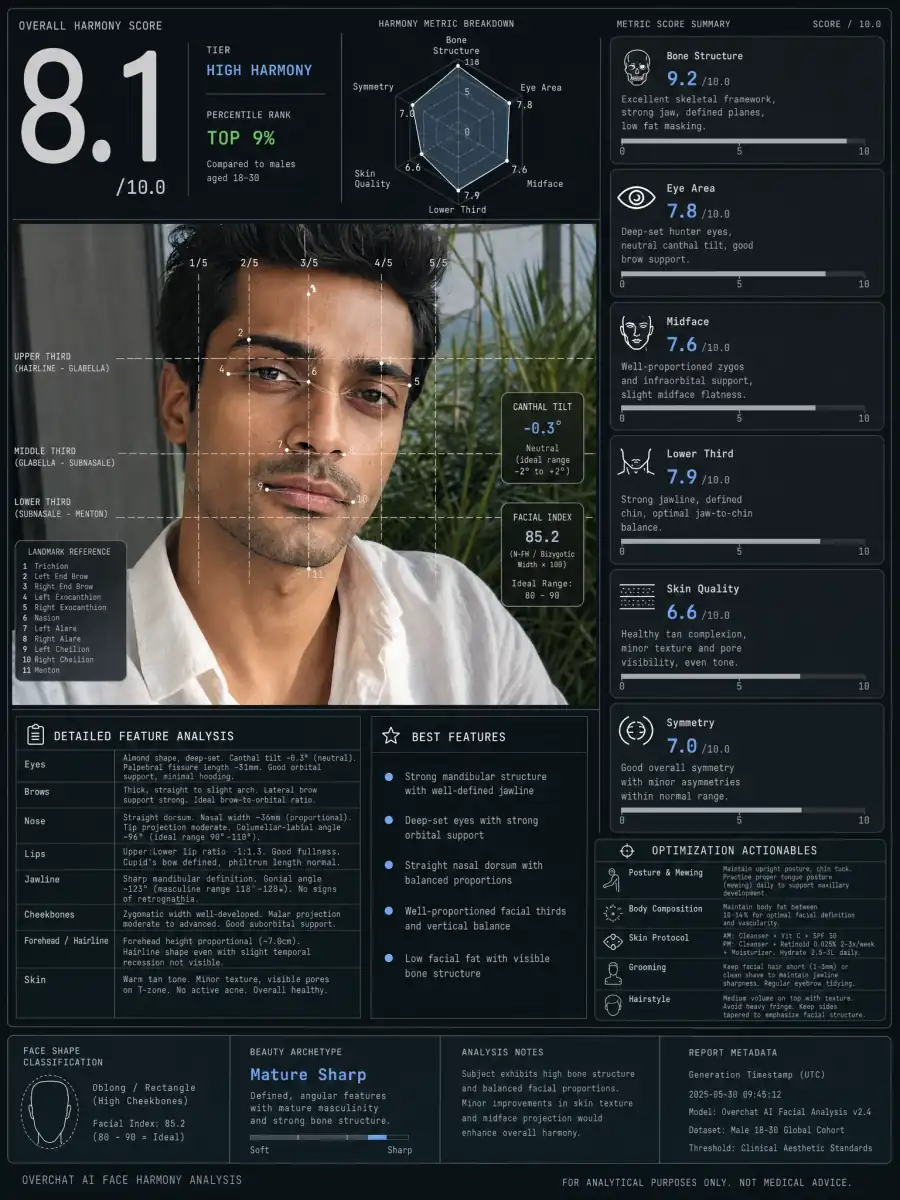 AI face rating board example 7