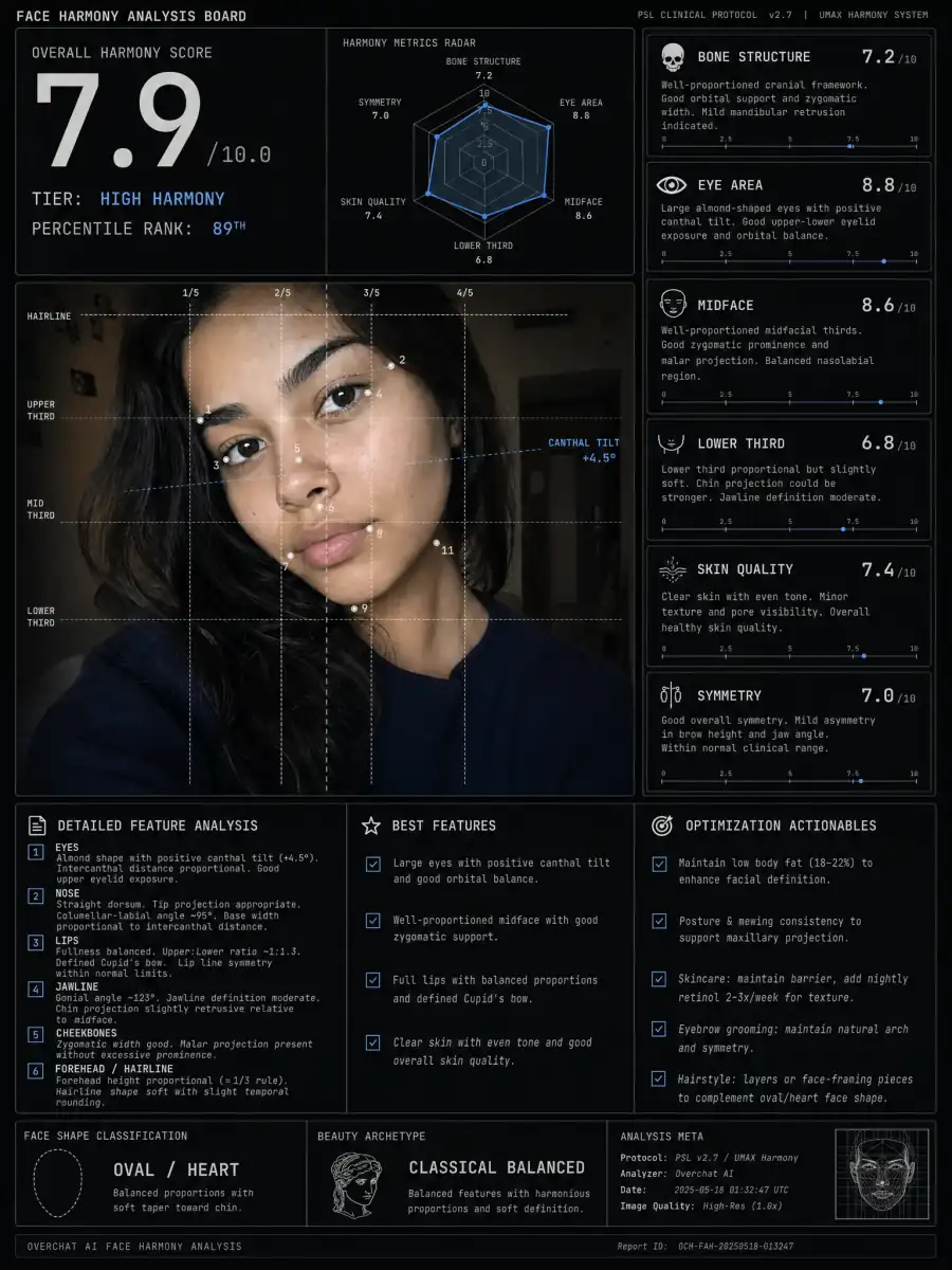AI face rating board example 11