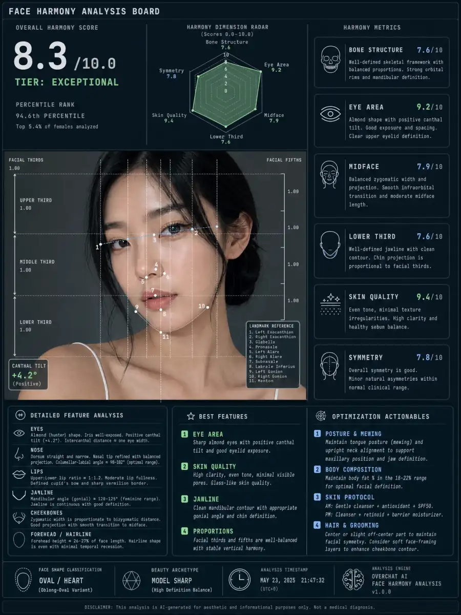 AI face rating board example 12