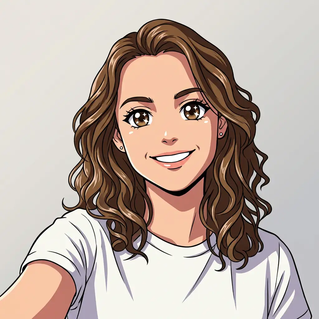 Classic 90s/2000s anime portrait with big expressive eyes