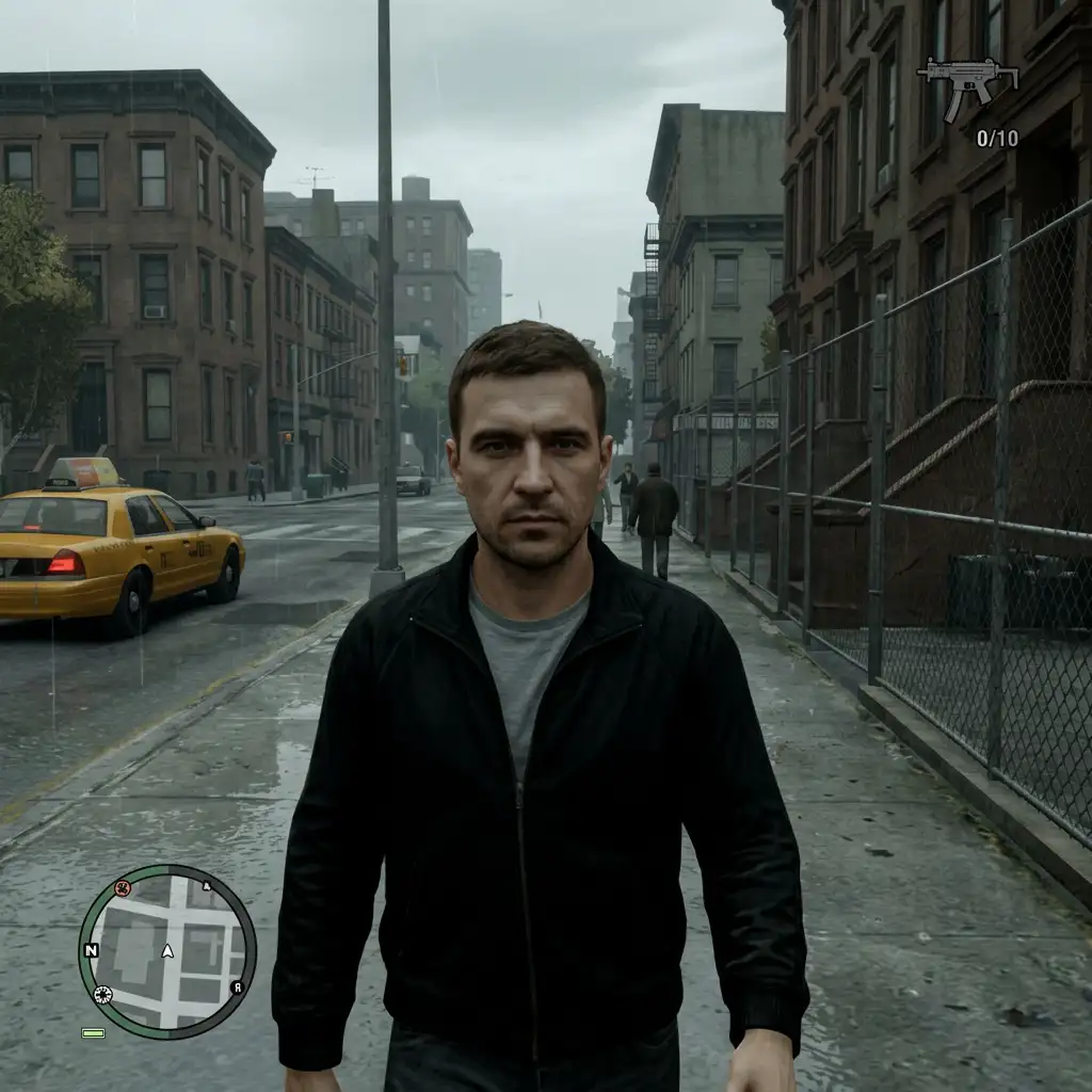 GTA IV Liberty City gameplay screenshot style