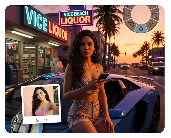 Overchat AI photo to GTA