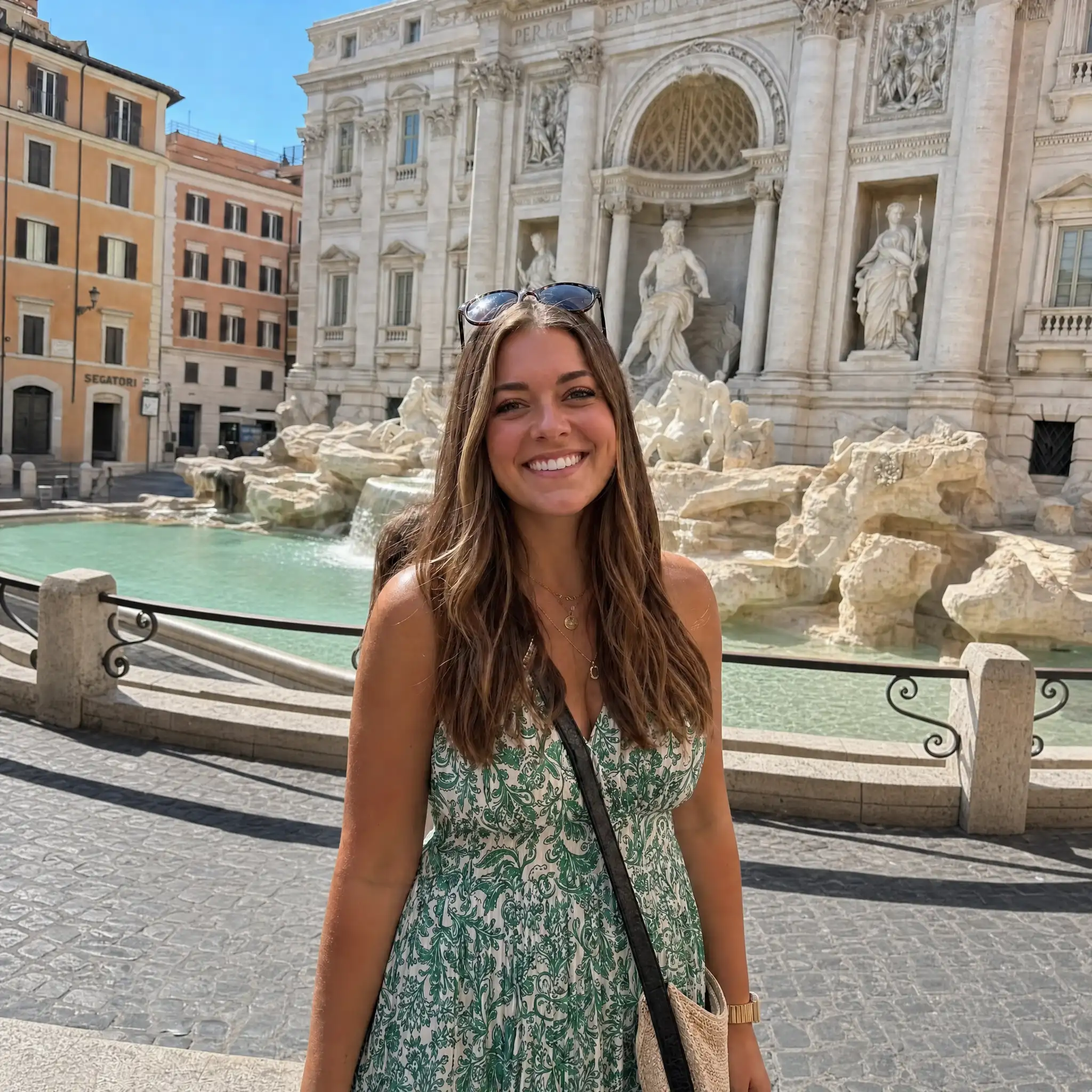 Photo with the background crowd removed by AI