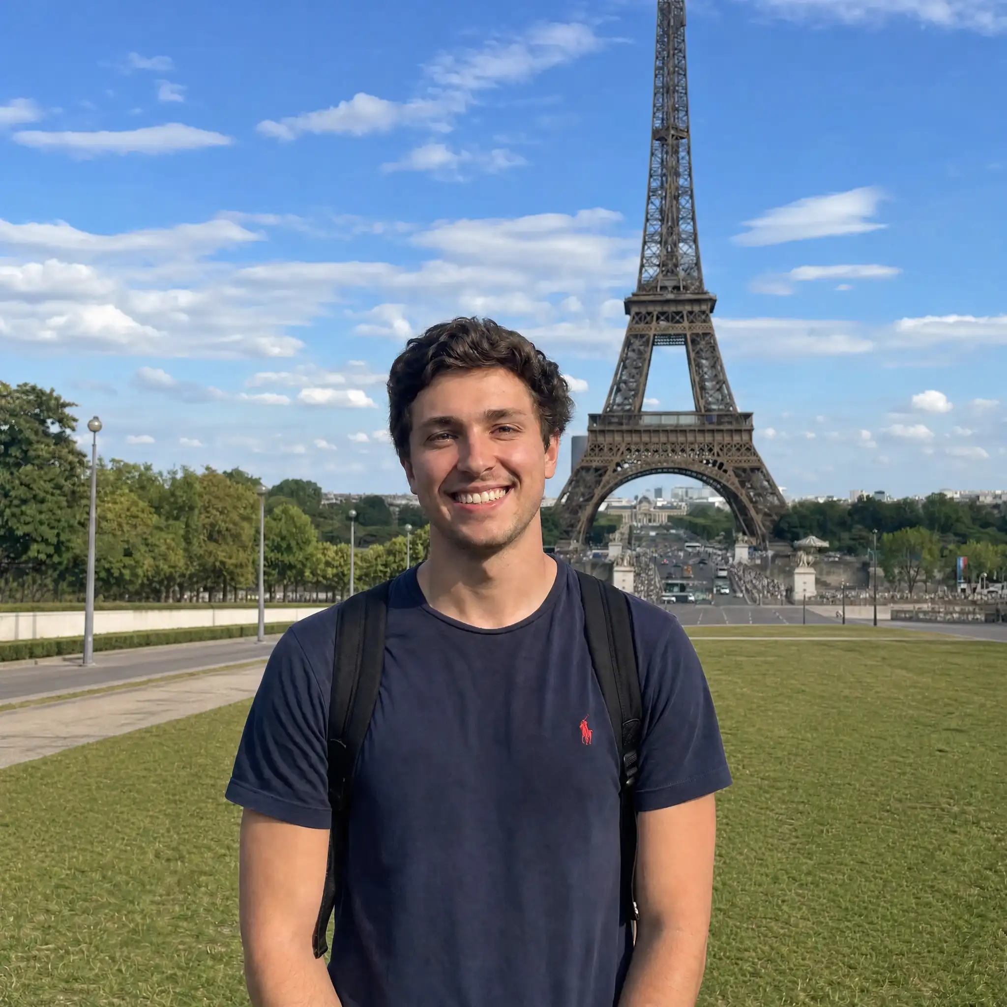Photo with the background crowd removed by AI