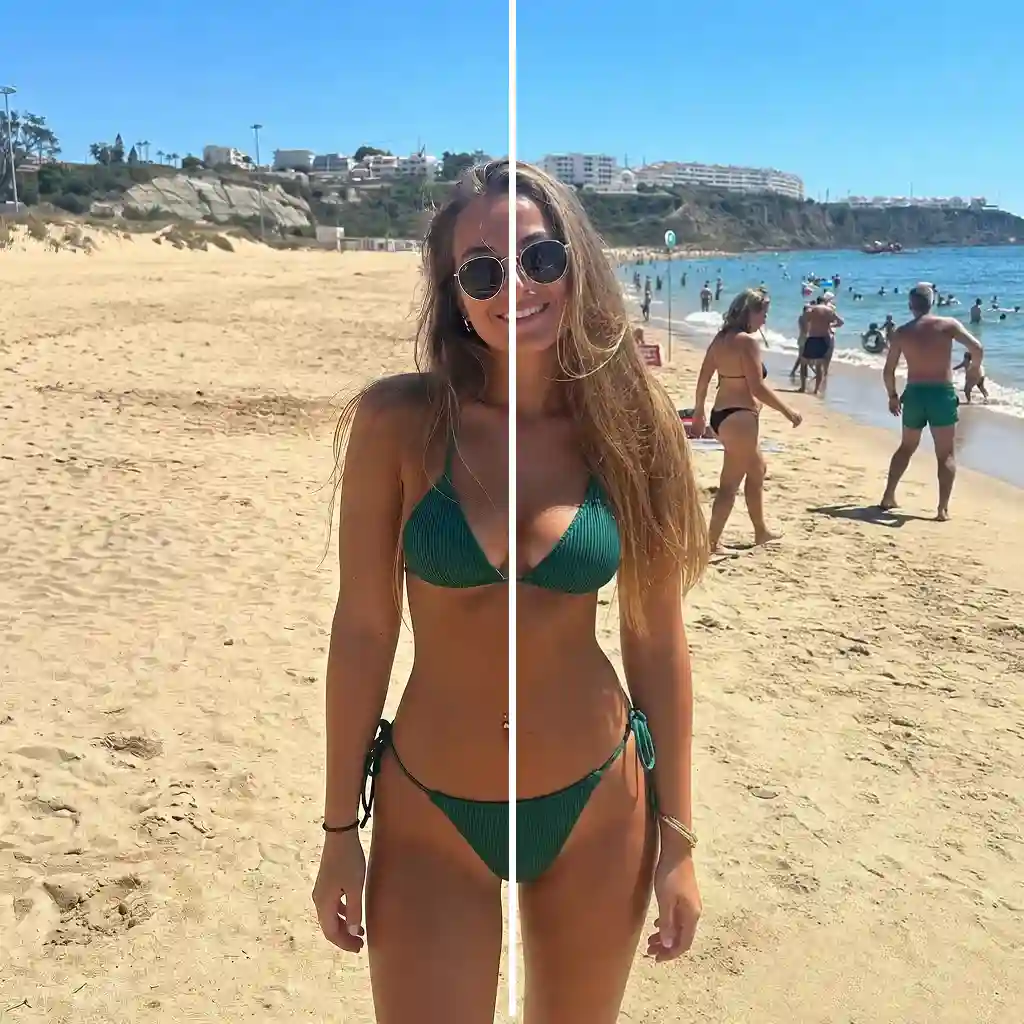 Overchat AI add person to image