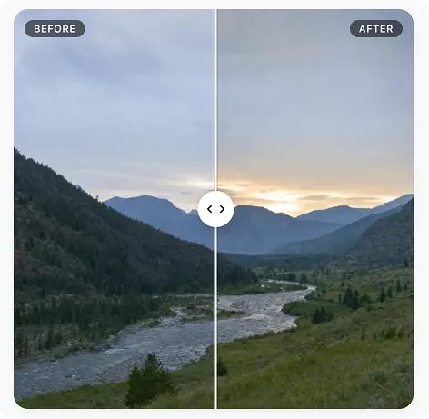 Overchat AI photo color correction tool