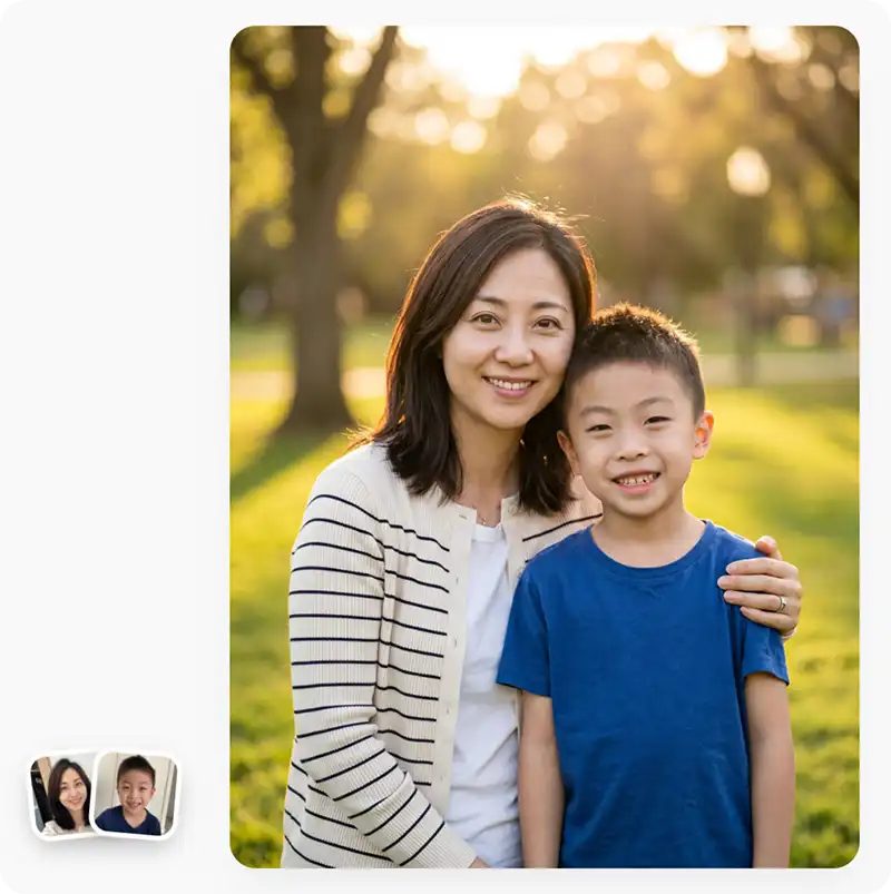 Overchat AI family photo generator