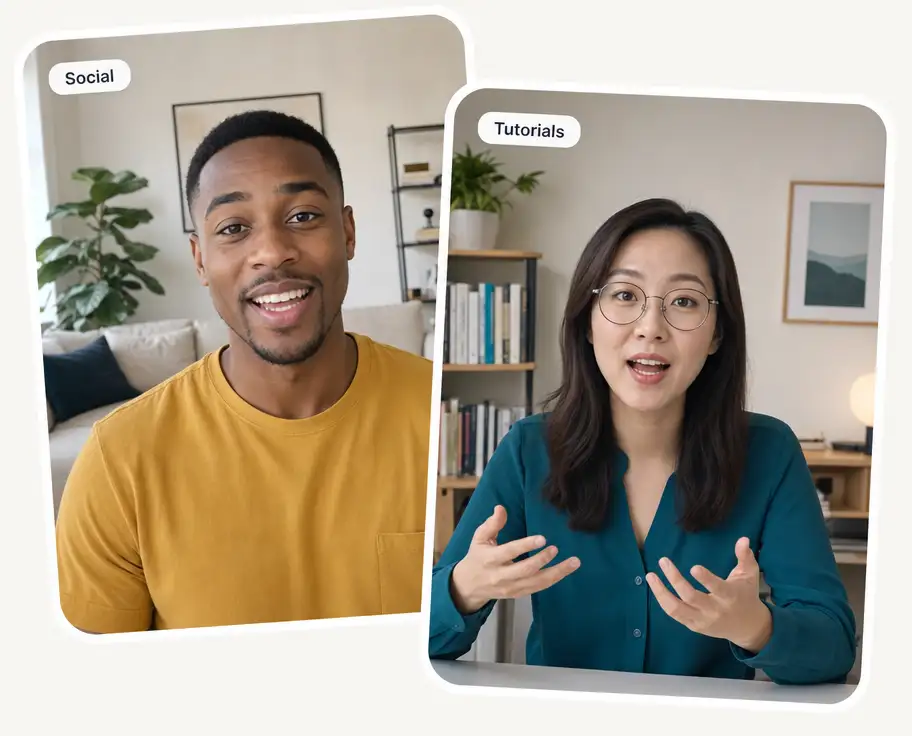 AI avatar exported into social, tutorial and training video formats