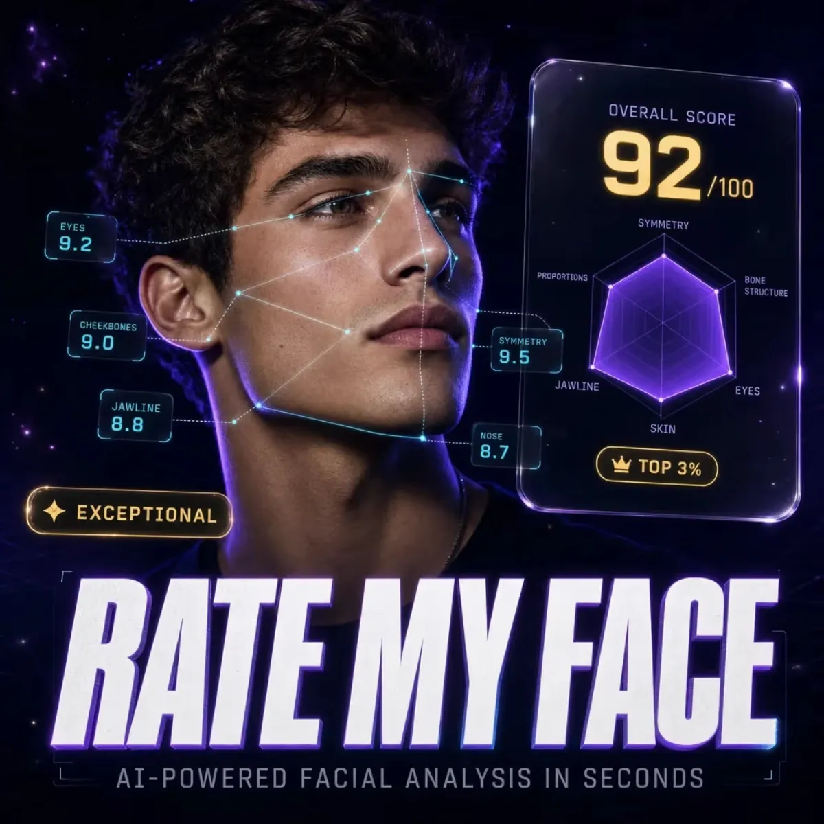 Rate My Face — AI-powered facial analysis in seconds