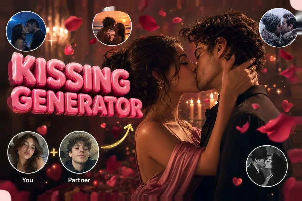 AI Kissing Generator — generate an AI image of two people kissing