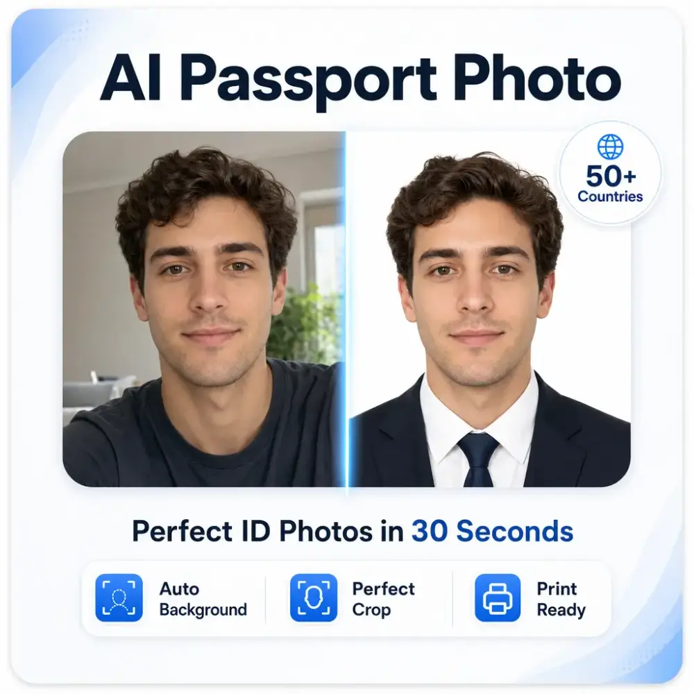 AI Passport Photo — turn any selfie into a compliant passport, visa or ID photo