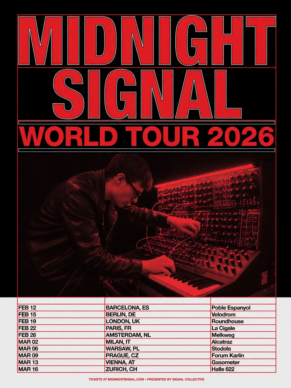 Concert poster generated with Grok Imagine Image 2 with sharp, legible typography and tour dates