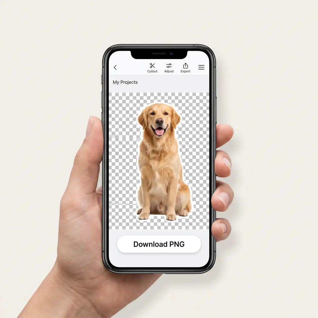 The background remover open on a phone and on a laptop