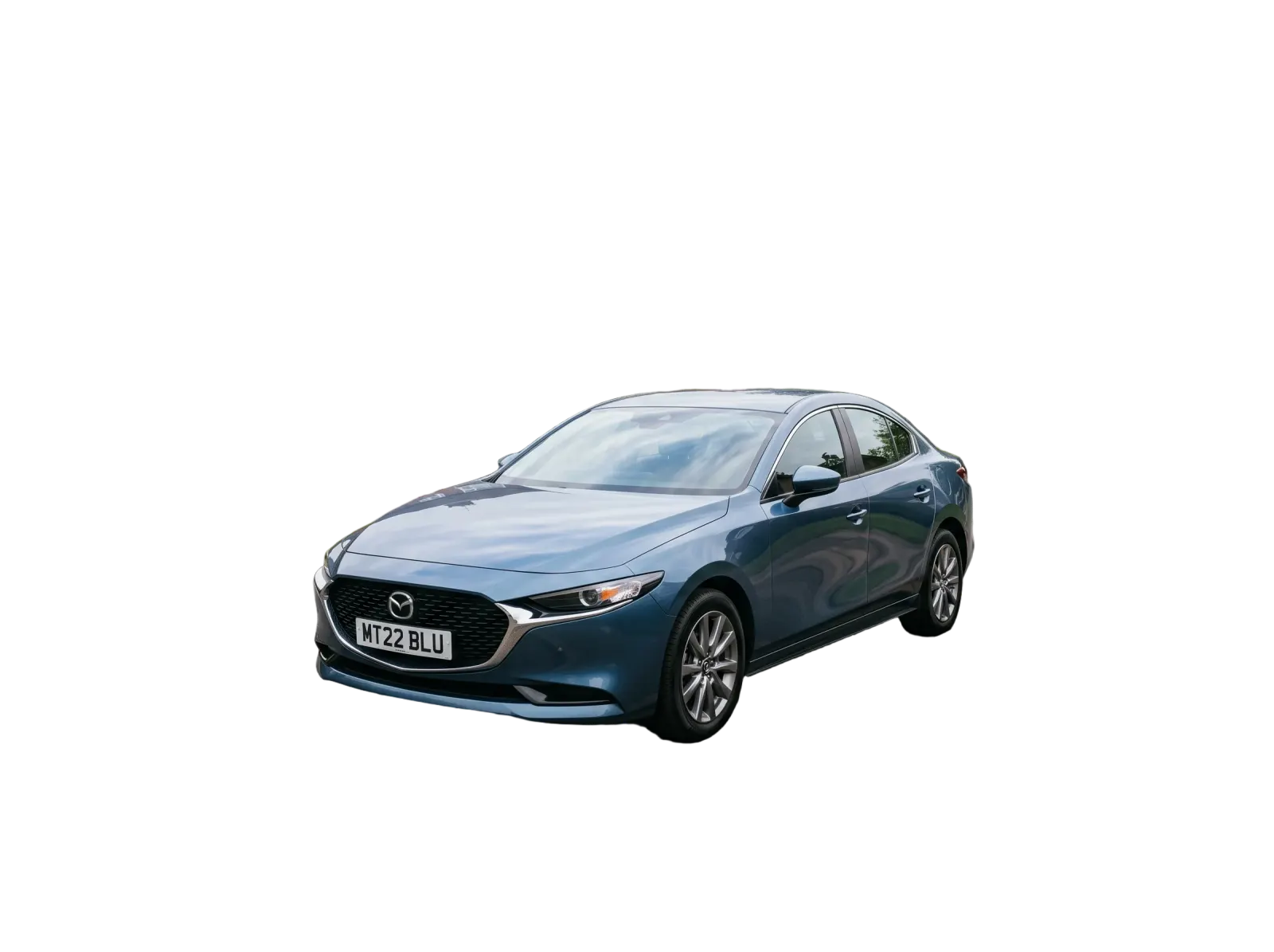 The same car cut out of the street on a transparent background