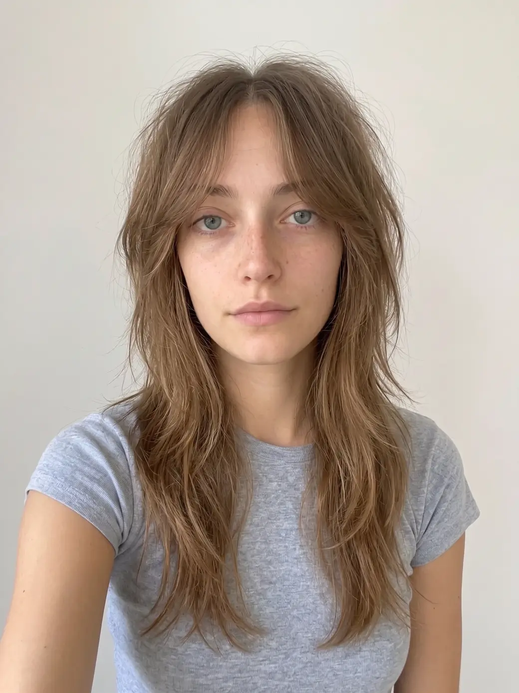Same person with an AI-generated wolf cut