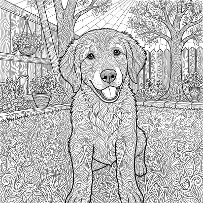 Detailed coloring page style preview