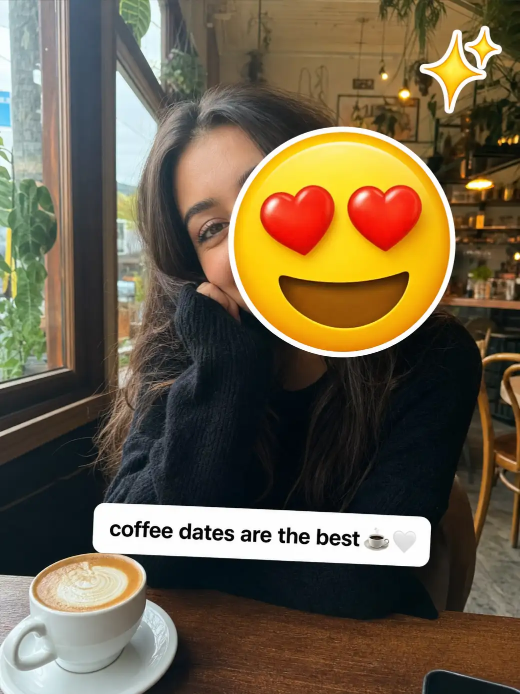 The original photo, with the emoji on it