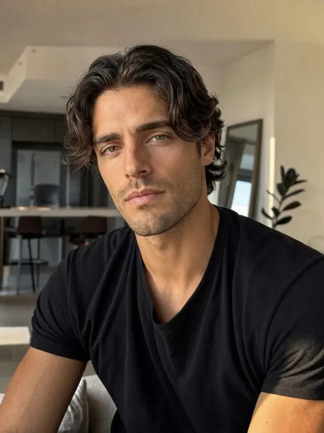 Middle-part curtains — example result