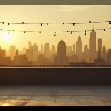 Source clip 2 — an empty rooftop at sunset