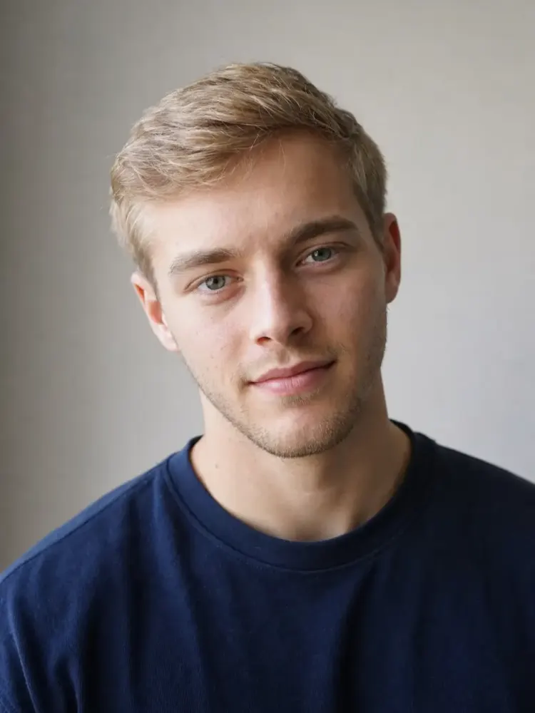 Original portrait of a young man