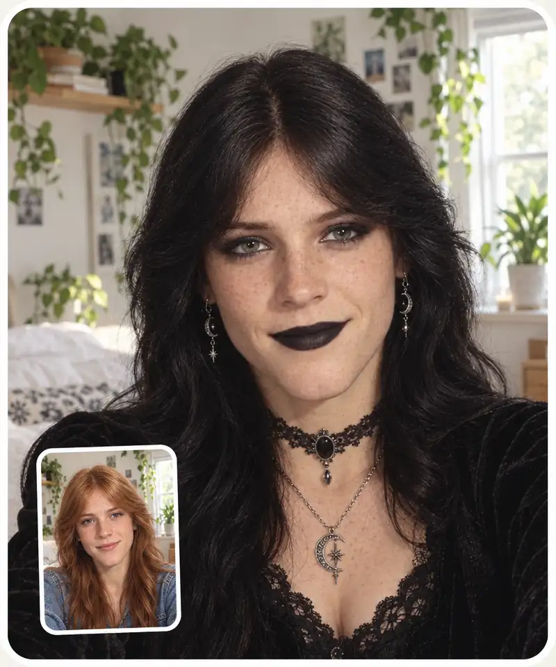 Goth AI portrait result