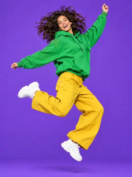 AI product photo example: jump shot