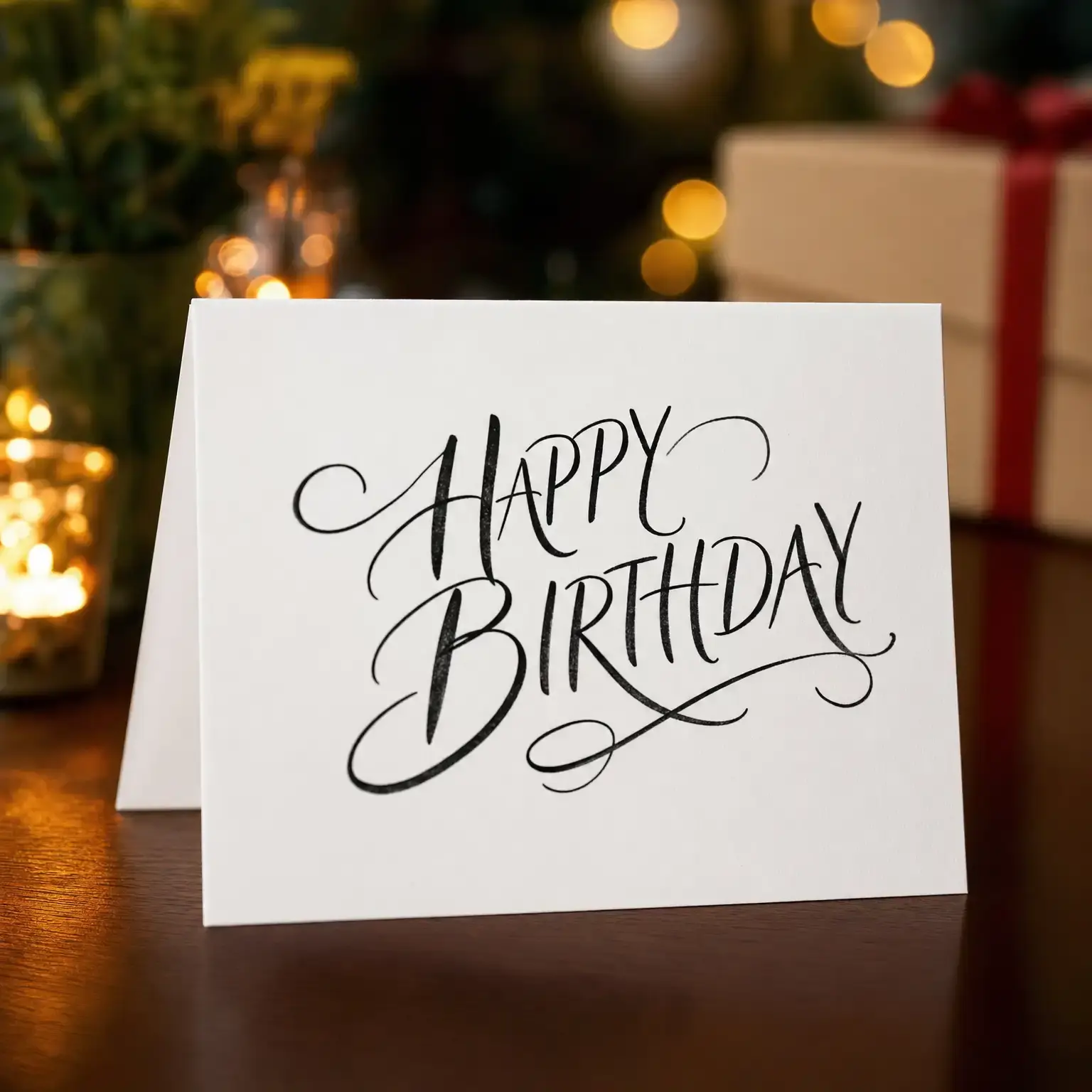Sample photo: card with text