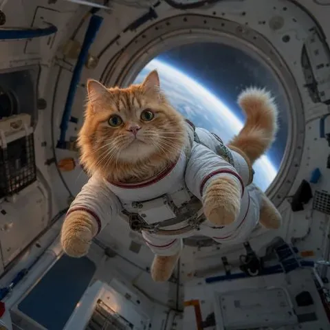 Prompt idea: cat astronaut
