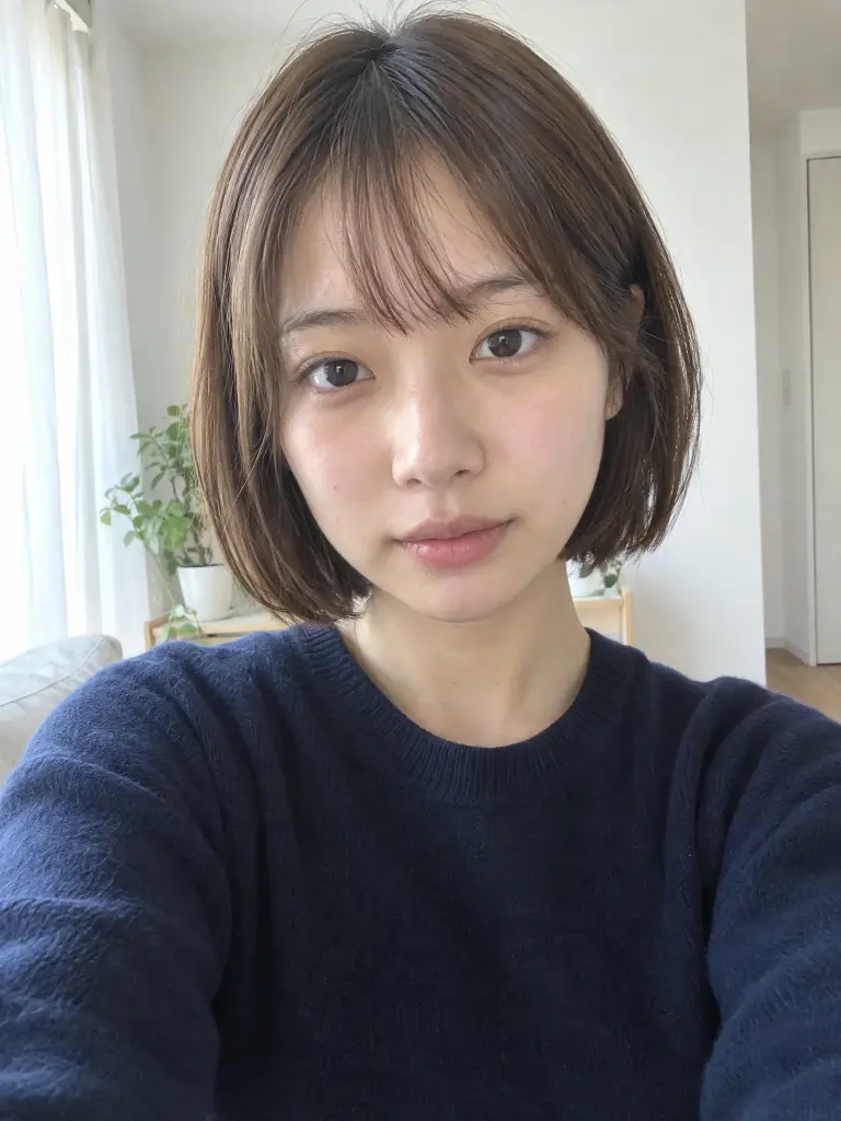 見本の自撮り写真（女性）