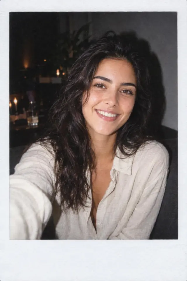 Example: an instant-film Polaroid of one person made from a single photo